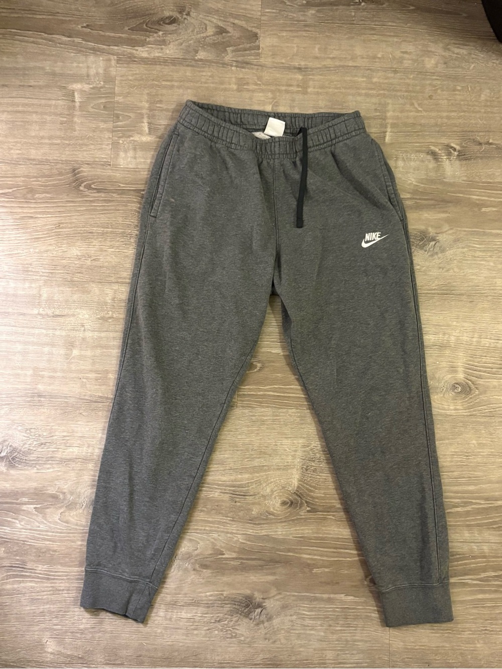 Nike Gray Men's Jogger Sweatpants with White Logo